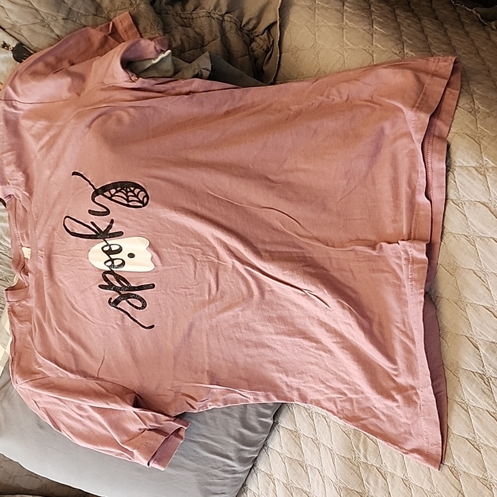 HALLOWEEN BELLA CANVAS PURPLE SPOOKY SHIRT XL